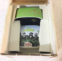 Music box inside original packaging with foam inserts for protection.