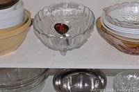 Close-up photo of assorted bowls showing glass and ceramic materials in various sizes and shapes