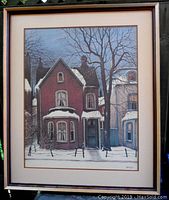 Frontal view of framed print showing full artwork and frame