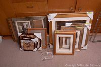 Group shot of all frames and holders showing size variations and quantity