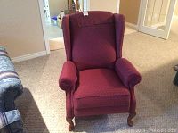 Front view of chair