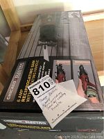 Box showing Chicago Electric branding, 6 amp, reciprocating saw with rotating handle model 65570.