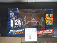 Front view of the sealed Adventure Force Max Rumbler radio controlled vehicle in original box, showing the product name and key features on the packaging.