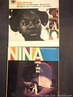 Front covers of the two Nina Simone vinyl record albums, showing the album art and titles.