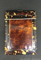 Front view of rectangular tortoise shell patterned case