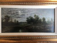 Frontal view of entire framed painting