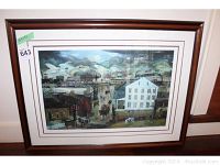 Full frontal photo of the framed print showing the entire artwork with signature and numbering visible in the matting area.