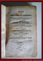Title page showing full title and publication details of the book A System of Speculative Masonry, second edition 1822.