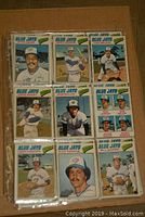 Page of baseball cards showing Otto Velez, Gary Woods, Tom Bruno, Dave McKay, Bob Bailor, and others