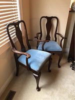 Two chairs side by side angled view showing overall design and upholstery