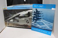 Revell Hawker Harrier model airplane box and 1967 Air Show booklet
