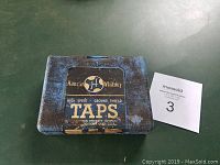 Closed blue metal case labeled Hanson Whitney High Speed Ground Thread Taps.