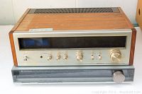 Front view of Pioneer TX-8100 stereo tuner atop Kenwood KT-900 stereo tuner