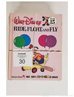 Front cover of 'Ride, Float, and Fly' Volume 15 of Walt Disney Bantam Books series with colorful illustration of Disney characters and balloons.