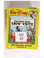 Front cover view of the book titled Welcome Back, Snow White, A Walt Disney Beginning Reader, Volume 11, part of the Bantam Books series.