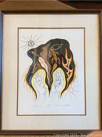 Full framed silkscreen art piece showing the entire artwork and frame.