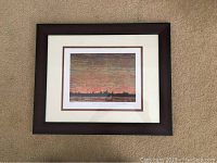 Full view of the framed limited edition print titled 'Windy Sky' by Tom Thomson.