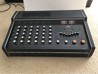 Front overview of entire mixer showing housing and controls