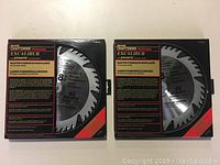 Front view of two Sears Craftsman Professional Excalibur Dyanite Master Combination Planer Blades in original packaging, showing blade design and packaging branding.