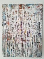 Full view of textured abstract painting