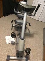 Overall assembled bike with papers on floor