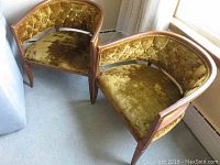 Pair of chairs side by side, front view