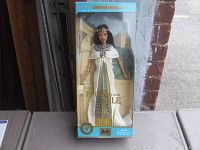 Front view of Barbie Princess of the Nile doll in original box showing doll in Egyptian-inspired attire.