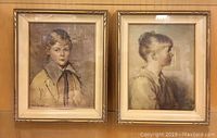 Both framed portraits hung side by side, showing the complete lot