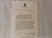 Full view of the signed typed letter on House of Commons letterhead.
