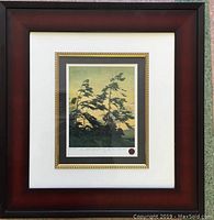 Full framed print showing wood frame, double mat, and artwork.