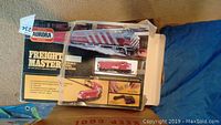 Aurora Freight Master HO scale train set box showing locomotive imagery and branding