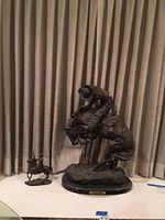 Front view of both statues side by side