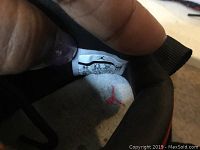 Interior tongue label showing size 3Y and Jumpman logo on insole