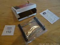 Magnetic jointer knife setting jig sealed in plastic with instruction sheet and auction lot card visible
