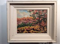 Framed oil painting showing the overall artwork and frame