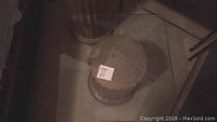 Photo showing one 20 inch square glass on top of a table.