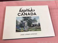 Front cover of the book titled 'Keirstead's Canada' by James Lorimer Keirstead showing a colored painting of a house and garden.