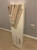 Photo of sealed Woodscapes Collection art kit box in standing position showing logo and box design.