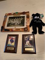 Full lot with picture frame, plaques, and beanie bear.