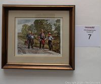 Full view of the framed lithograph showing the artwork and signature.