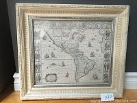 Framed map front view