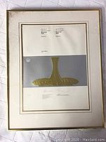 Full frontal photo of the framed Montreal 1976 diploma certificate, showing the entire frame with visible wear on the matte.