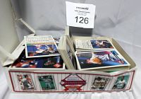 Open box of 1993 Donruss Major League Baseball Cards with visible cards inside showing players in action.