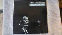 Front cover of Jimmy Rushing The Bluesway Sessions album showing black and white portrait of the artist.
