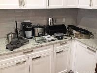 Overview of all items displayed on kitchen counter