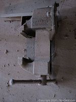 Full view of the Columbian No. 1 bench vise with clamp base, showing overall condition and construction.