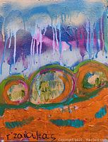 Close-up showing bottom left corner signature 'T. Zaicikas' and paint texture.
