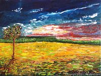 Full frontal view of the painting showing overall composition