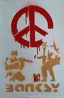 Front view of stencil artwork showing full design