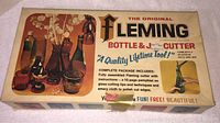 Original box showing Fleming brand and images of bottles and jars, with text highlighting the quality and lifetime use of the tool.